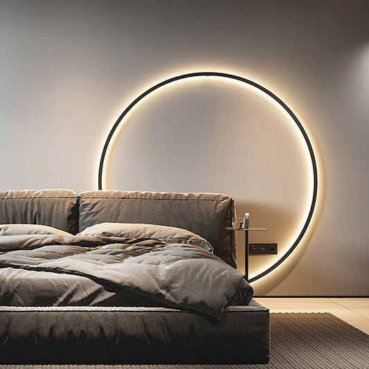 HaydnHalo Minimalist Round LED Lamp – Modern Wireless Wall Light