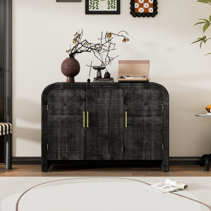 Ashford Curved Black Storage Sideboard