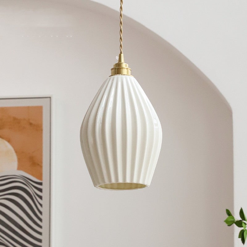 TerraLuxe Ceramic &amp; Brass Chandelier – Artisan Elegance in Two Sizes