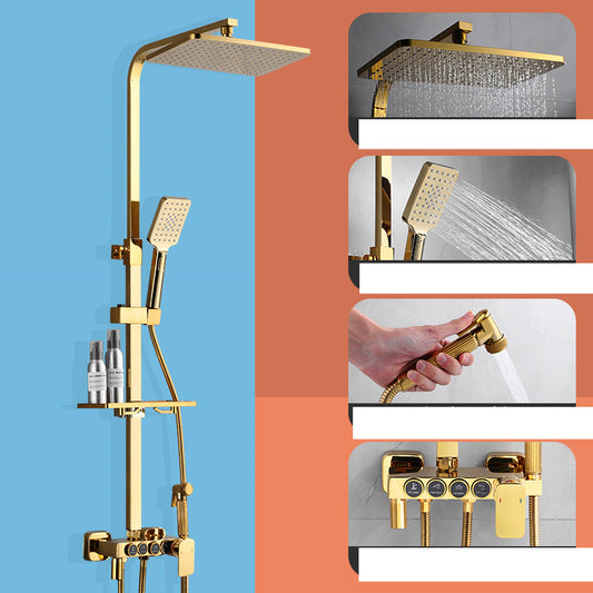 LuxFlow Wall-Mounted Double Shower Faucet Set