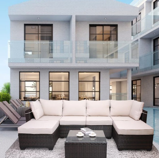 Terrace 7-Piece Outdoor Garden Patio Furniture Set