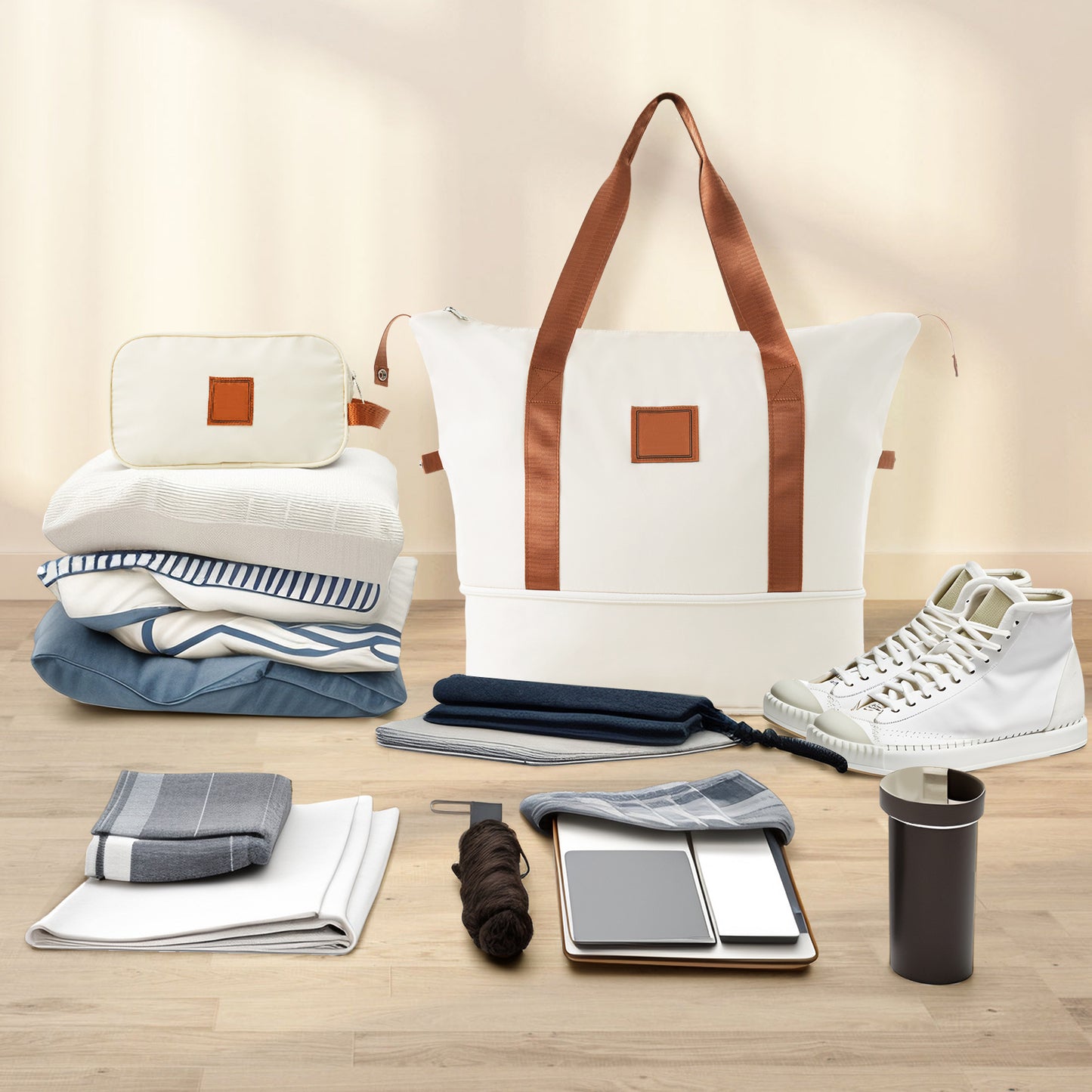 Arlo | 3-Piece Minimalist Luggage Set – White