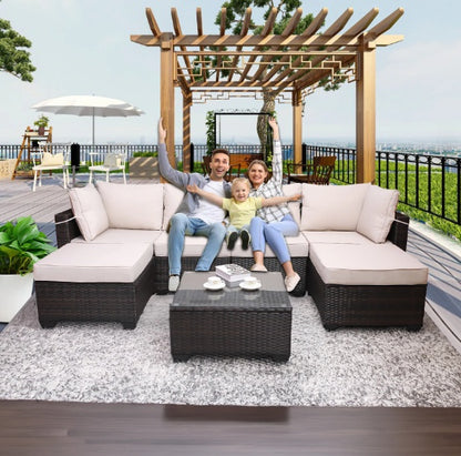 Terrace 7-Piece Outdoor Garden Patio Furniture Set