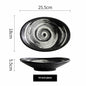 Aomizu 10-Inch Porcelain Oval Plate | Colored Glaze Finish