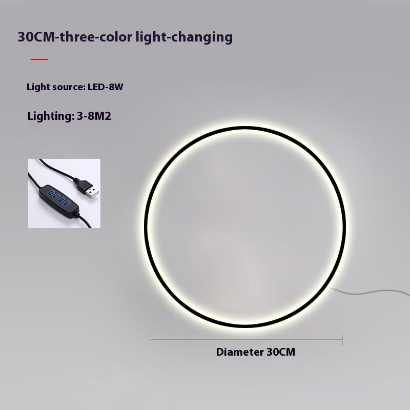 HaydnHalo Minimalist Round LED Lamp – Modern Wireless Wall Light