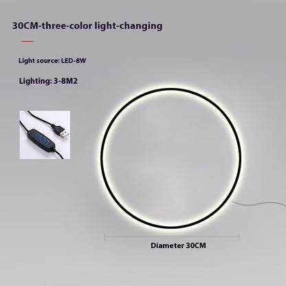 HaydnHalo Minimalist Round LED Lamp – Modern Wireless Wall Light