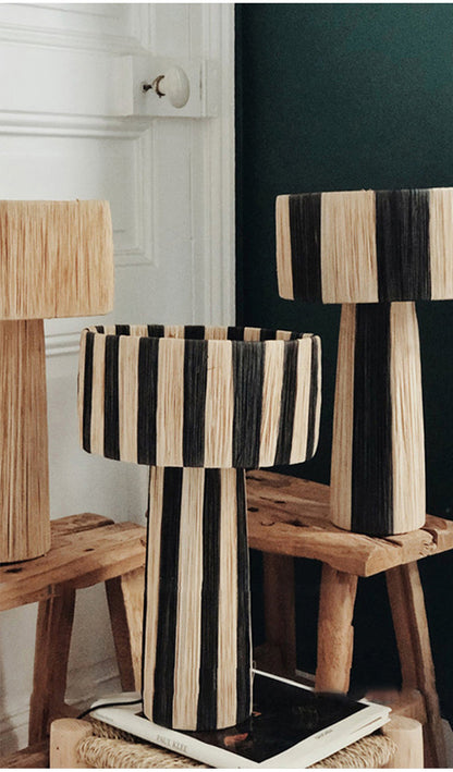Zenora Japanese Hand-Woven Lamp – Retro Zen Lighting
