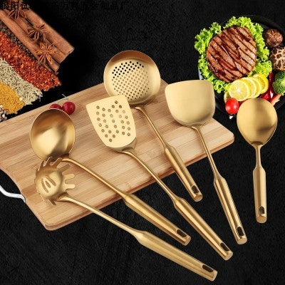 Gold Stainless Steel Kitchen Utensil Set