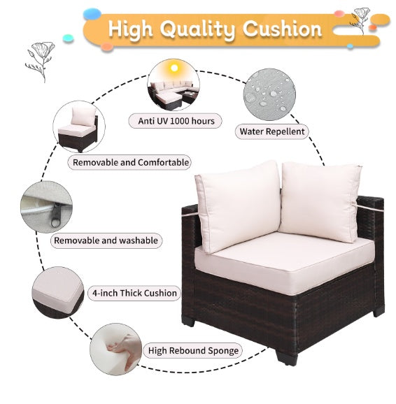 Terrace 7-Piece Outdoor Garden Patio Furniture Set
