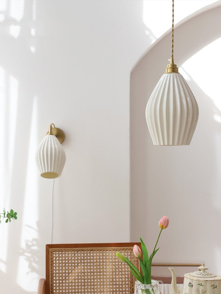 TerraLuxe Ceramic &amp; Brass Chandelier – Artisan Elegance in Two Sizes