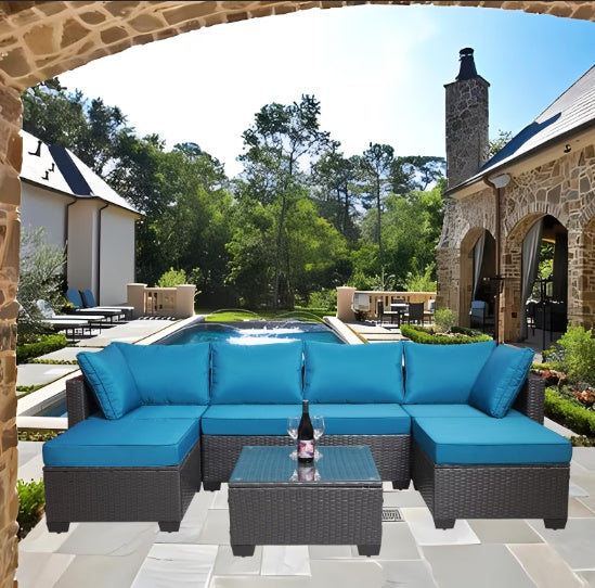 Terrace 7-Piece Outdoor Garden Patio Furniture Set