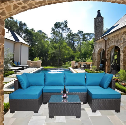 Terrace 7-Piece Outdoor Garden Patio Furniture Set