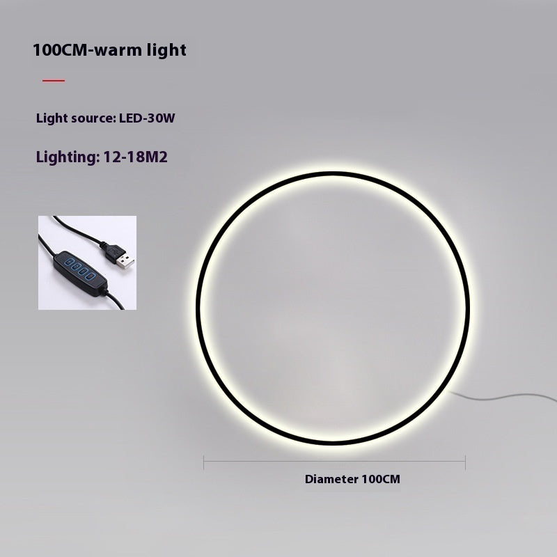 HaydnHalo Minimalist Round LED Lamp – Modern Wireless Wall Light