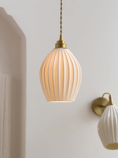 TerraLuxe Ceramic &amp; Brass Chandelier – Artisan Elegance in Two Sizes