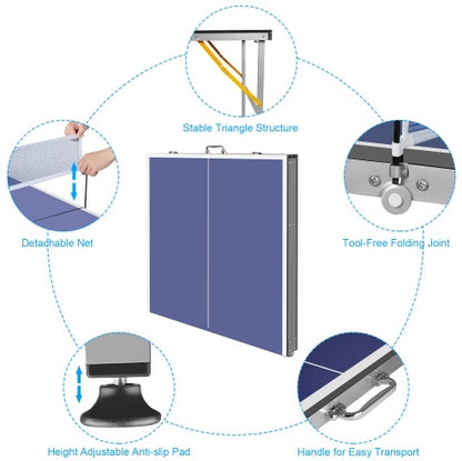 Portable Table Tennis Table Set – Indoor & Outdoor Use