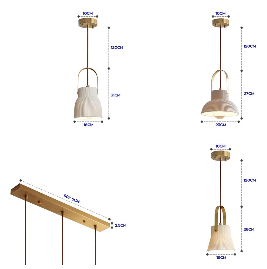 HinodeGlow Japanese Porcelain Chandelier – Artful Light in Minimalist Form