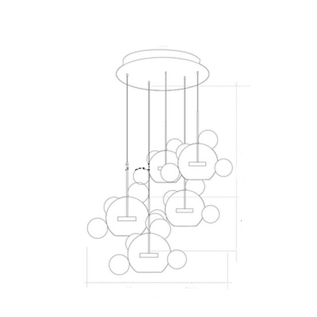 Norival Gold Bubble Chandelier