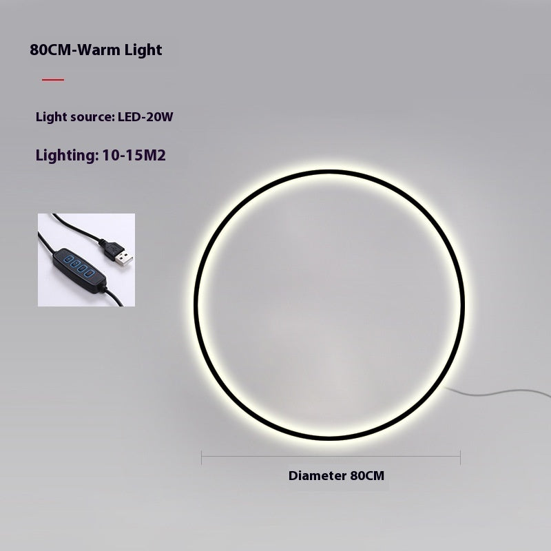 HaydnHalo Minimalist Round LED Lamp – Modern Wireless Wall Light