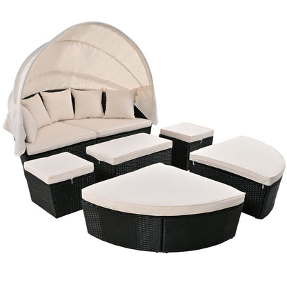 Calistoga Outdoor Round Daybed with Canopy