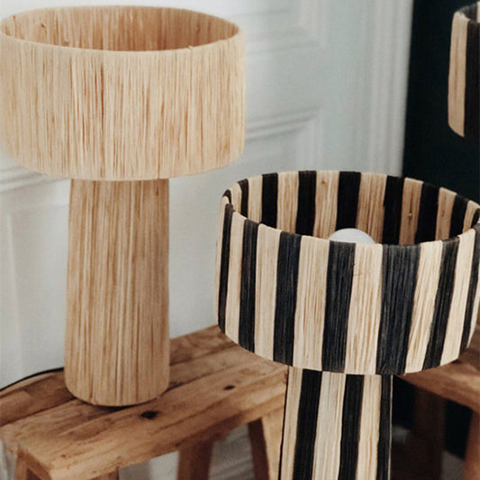 Zenora Japanese Hand-Woven Lamp – Retro Zen Lighting
