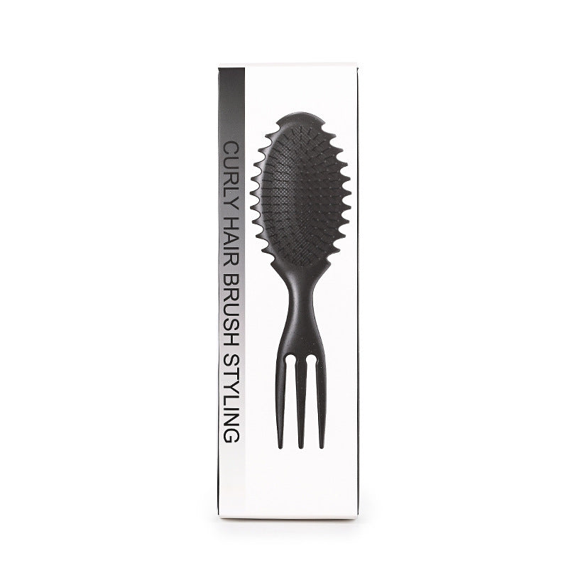Curl Defining Bounce Hair Brush Boar Bristle Detangling Shaping Hairpick Hairbrushes
