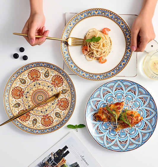 Solvassa Moroccan Flat Plate | Fine Bone China