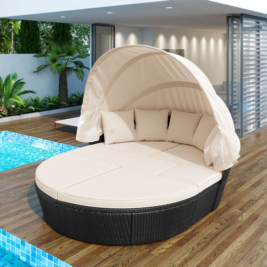 Calistoga Outdoor Round Daybed with Canopy