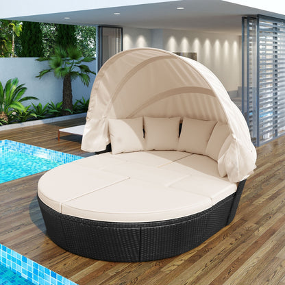 Calistoga Outdoor Round Daybed with Canopy