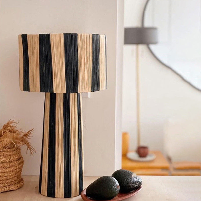 Zenora Japanese Hand-Woven Lamp – Retro Zen Lighting