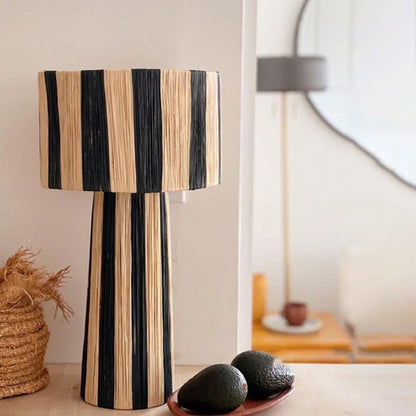 Zenora Japanese Hand-Woven Lamp – Retro Zen Lighting