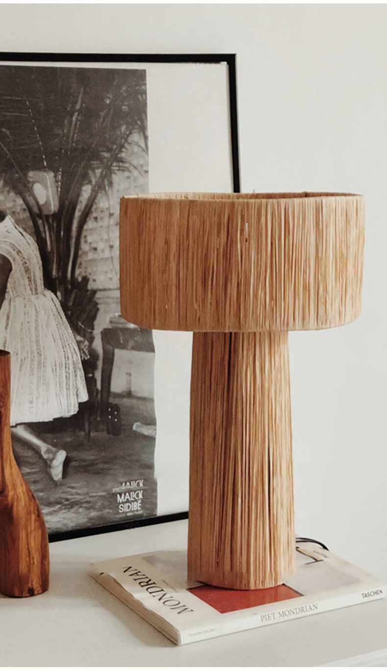 Zenora Japanese Hand-Woven Lamp – Retro Zen Lighting
