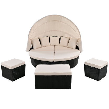 Calistoga Outdoor Round Daybed with Canopy