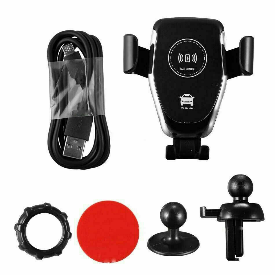 Wireless Fast Car Charger Mount Holder Stand Automatic Clamping Charging 10W QI