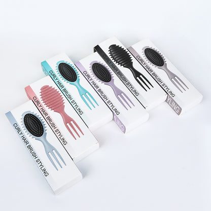 Curl Defining Bounce Hair Brush Boar Bristle Detangling Shaping Hairpick Hairbrushes