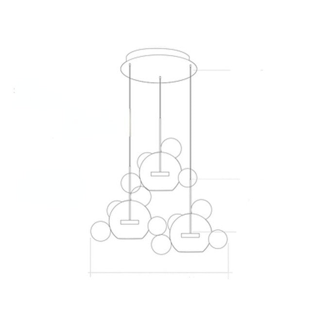 Norival Gold Bubble Chandelier