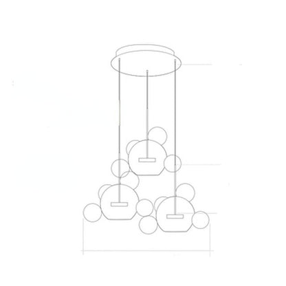 Norival Gold Bubble Chandelier